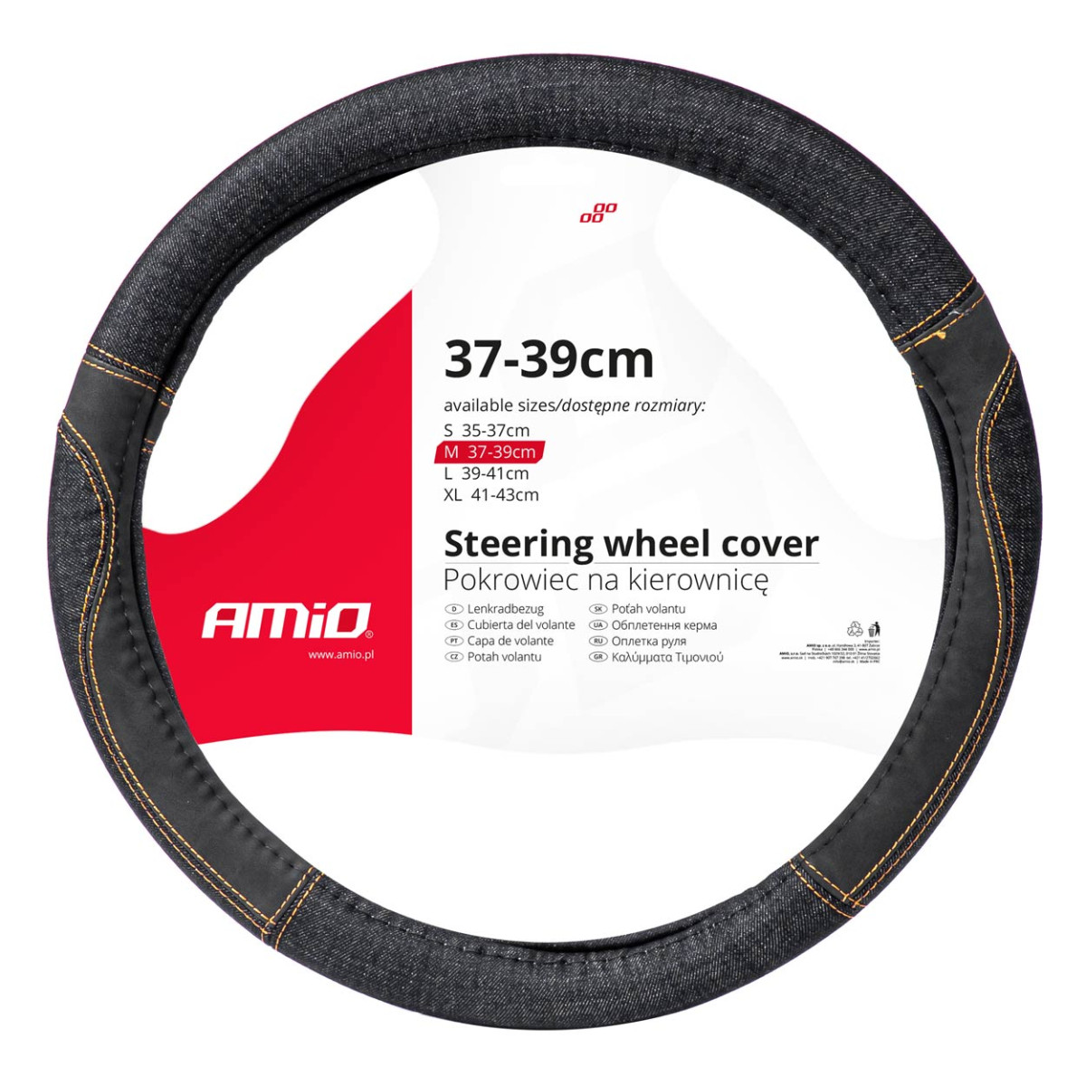 Car steering wheel cover 37-39cm, SWC-52-M