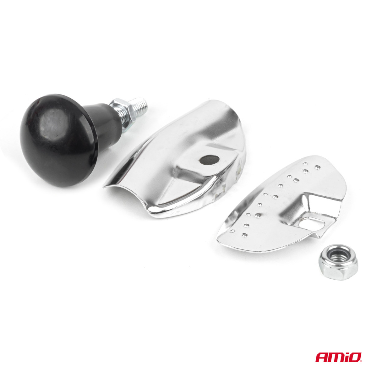 Steering wheel knob, silver, AMIO-04975