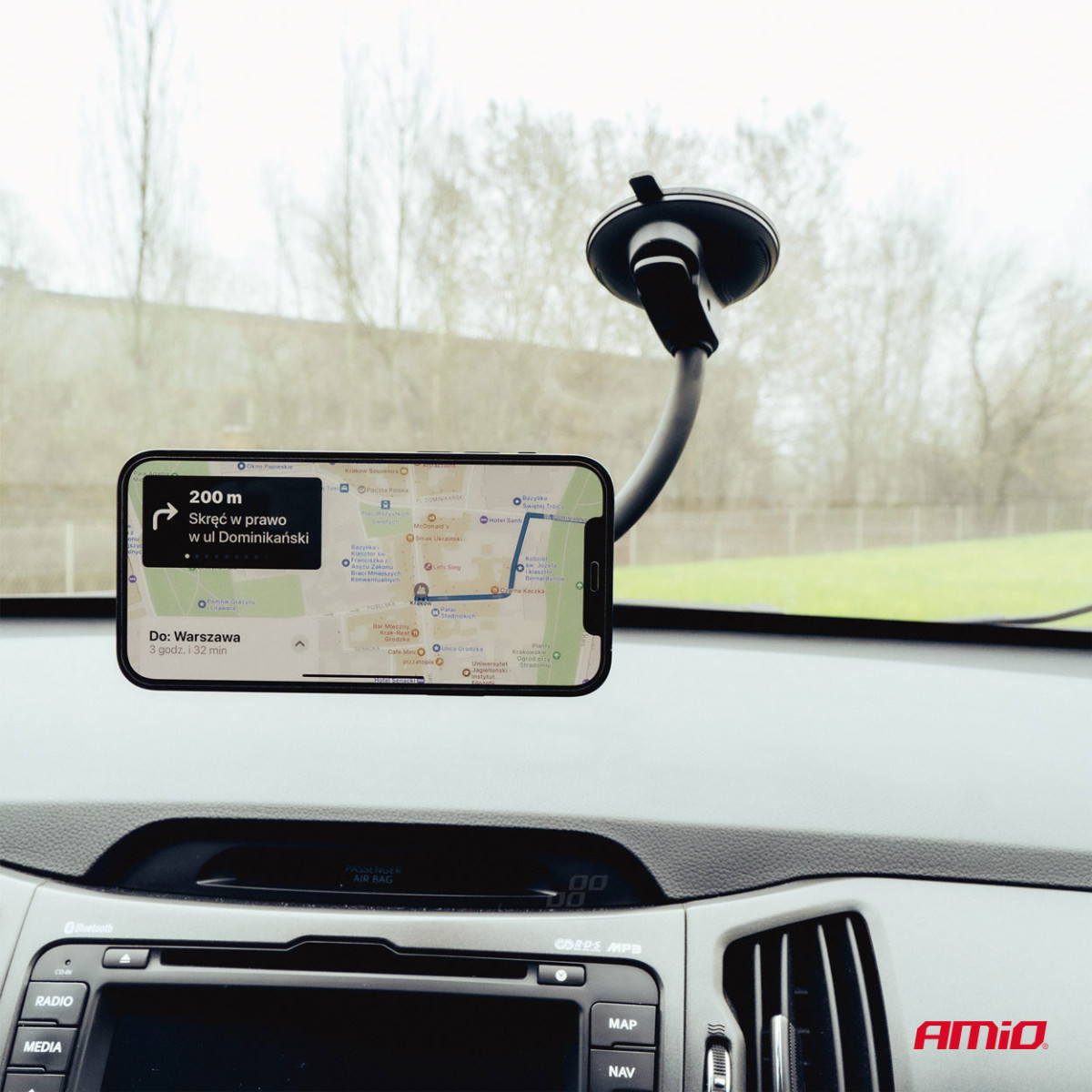 Phone holder with suction cup AMIO-03789