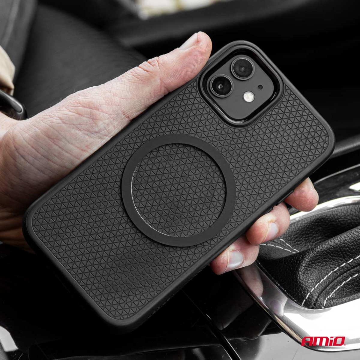 Phone holder with suction cup and wireless charger 15W My Mag AMIO-03777