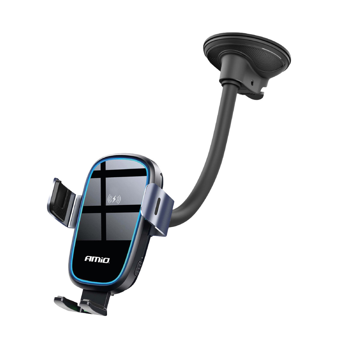 Phone holder with suction cup and wireless charger 15W AMIO-03780