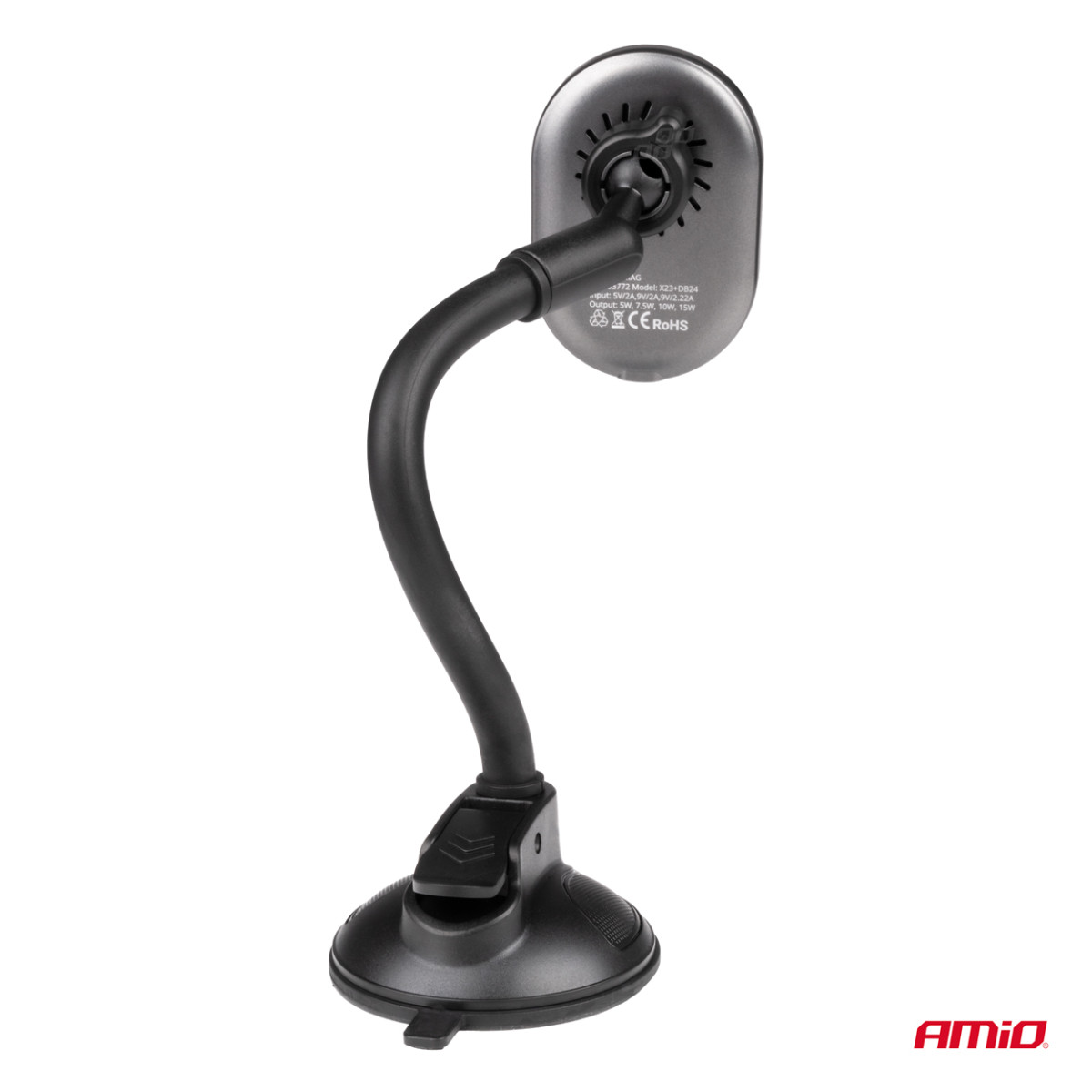 Phone holder with suction cup and wireless charger 15W My Mag AMIO-03772
