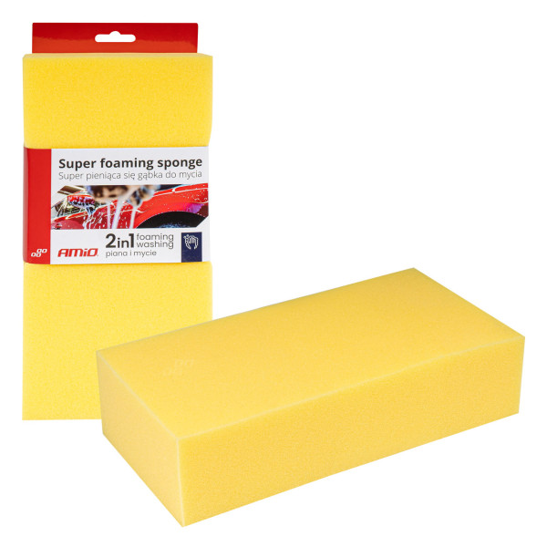 Car wash sponge, soft, super foaming, 28x14x7 mm AMiO-03842