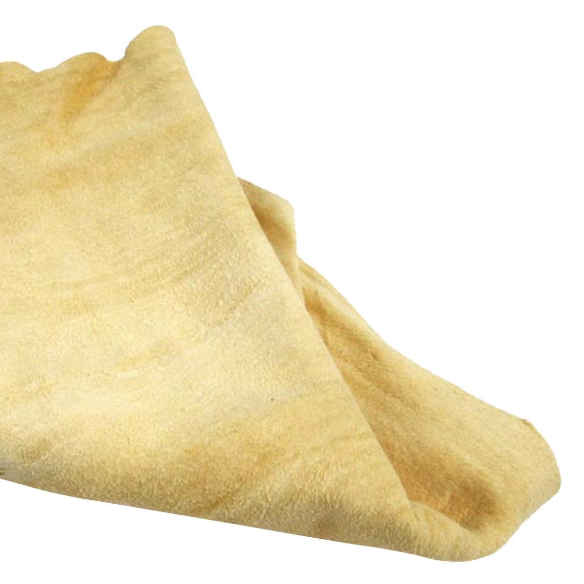 Natural chamois cloth, 9.3 dm², irregular shape