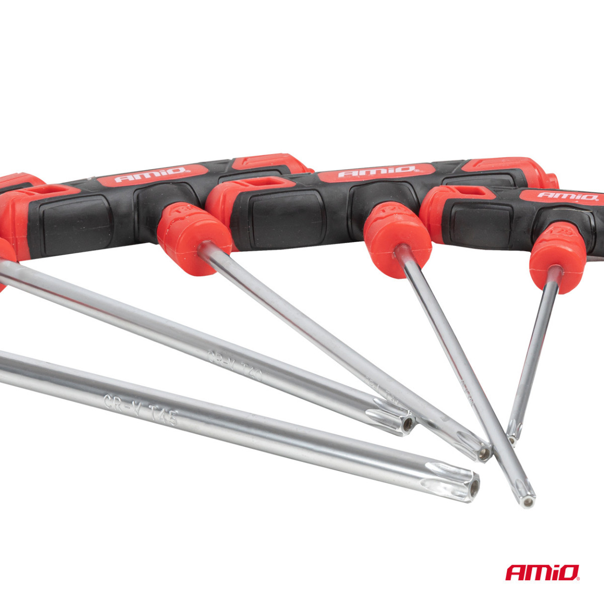 Torx key set with T-handle, 8 pcs. AMIO-04827