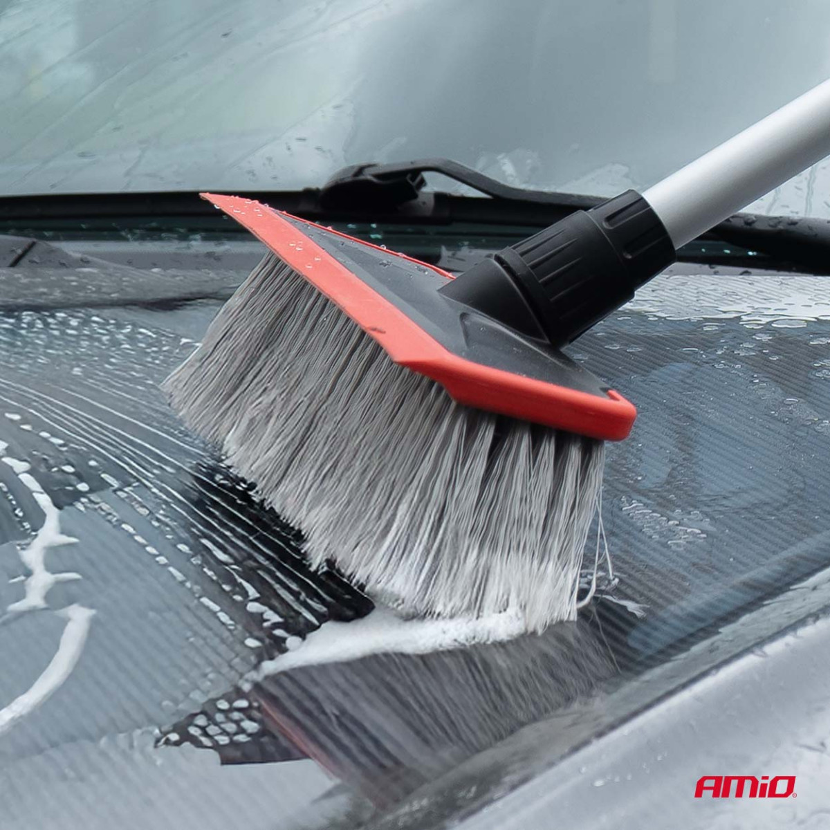 Telescopic washing brushes with water flow set, 108–180 cm, 12 pcs. AMIO-04896