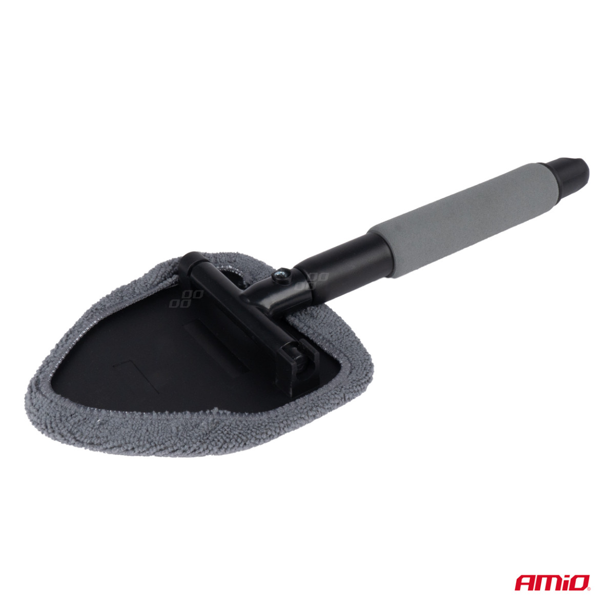 Telescopic triangular microfiber window cleaning brush