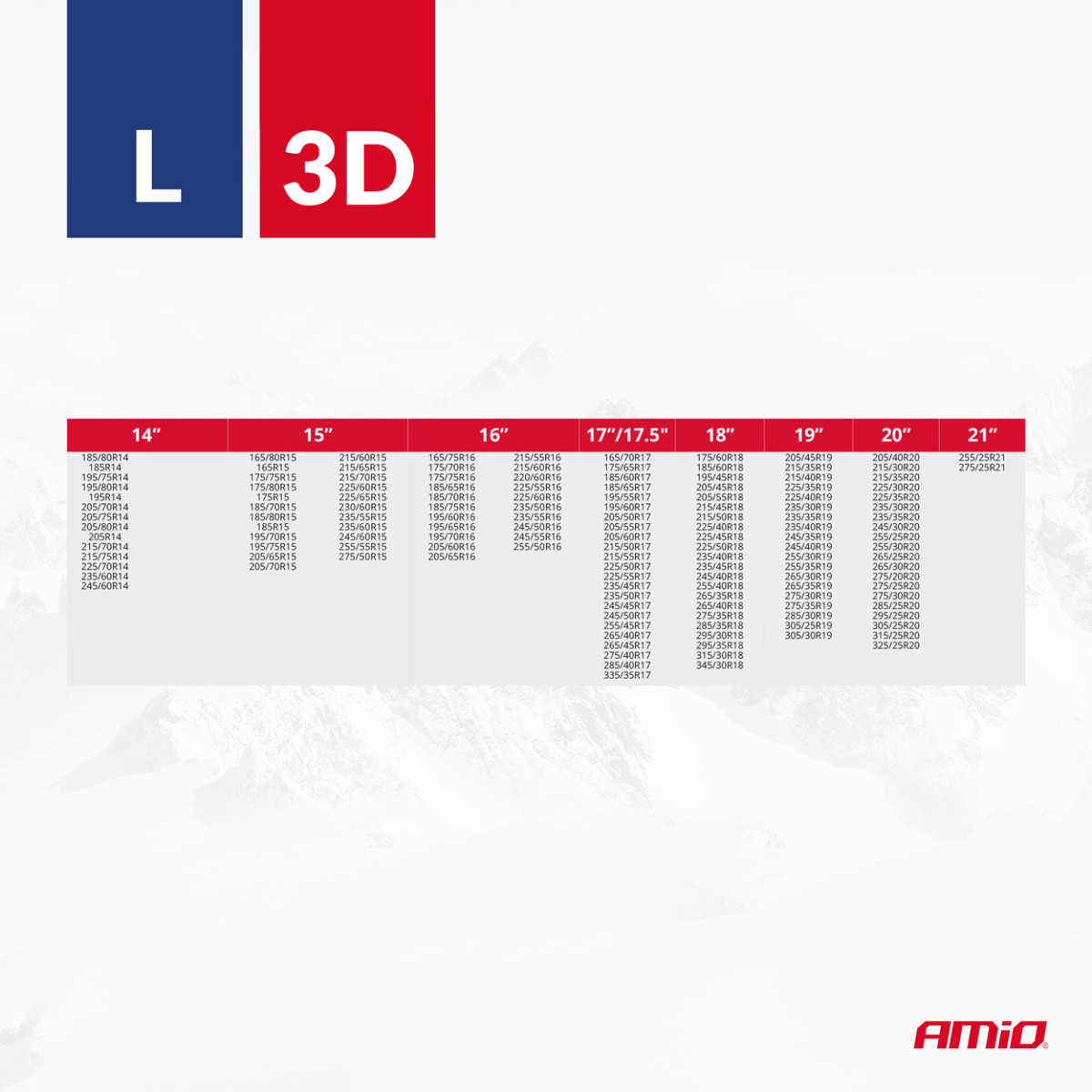 Textile snow chains 3D, L, 2 pcs.