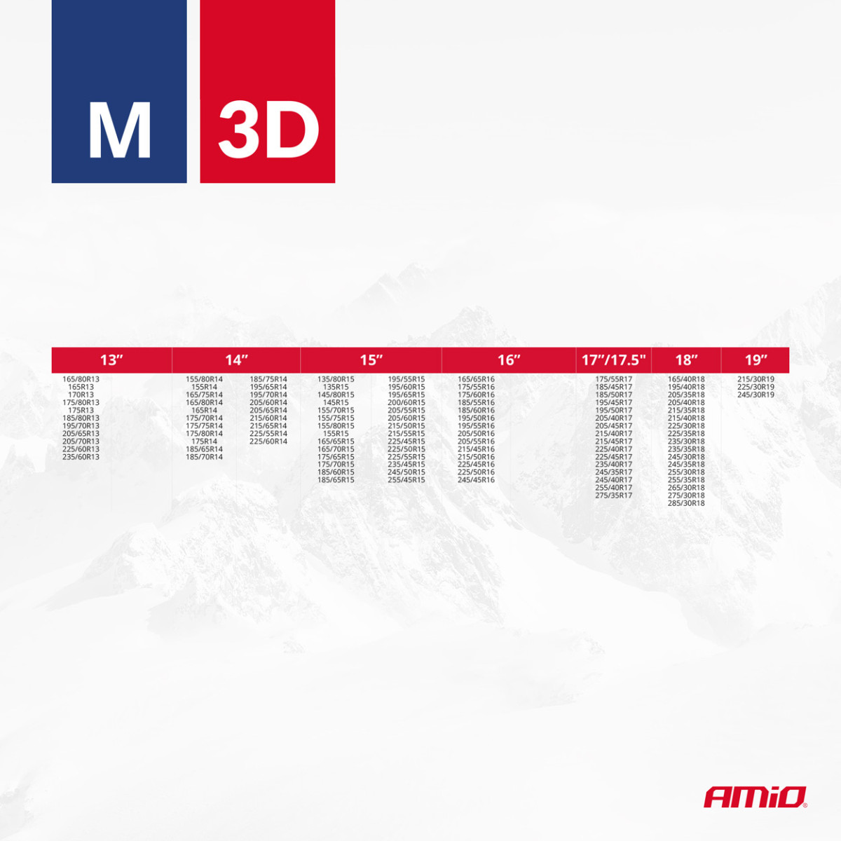 Textile snow chains 3D, M, 2 pcs.