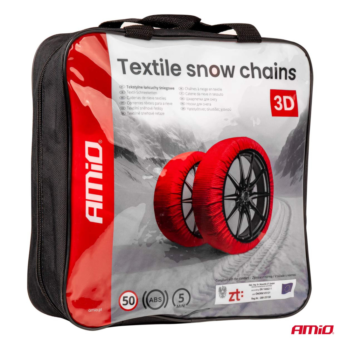 Textile snow chains 3D, M, 2 pcs.