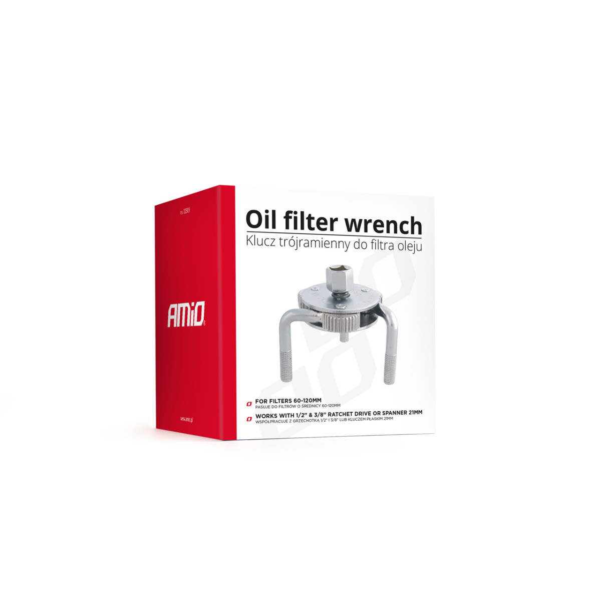 Three-legged oil filter wrench OILW-D, AMIO-02509