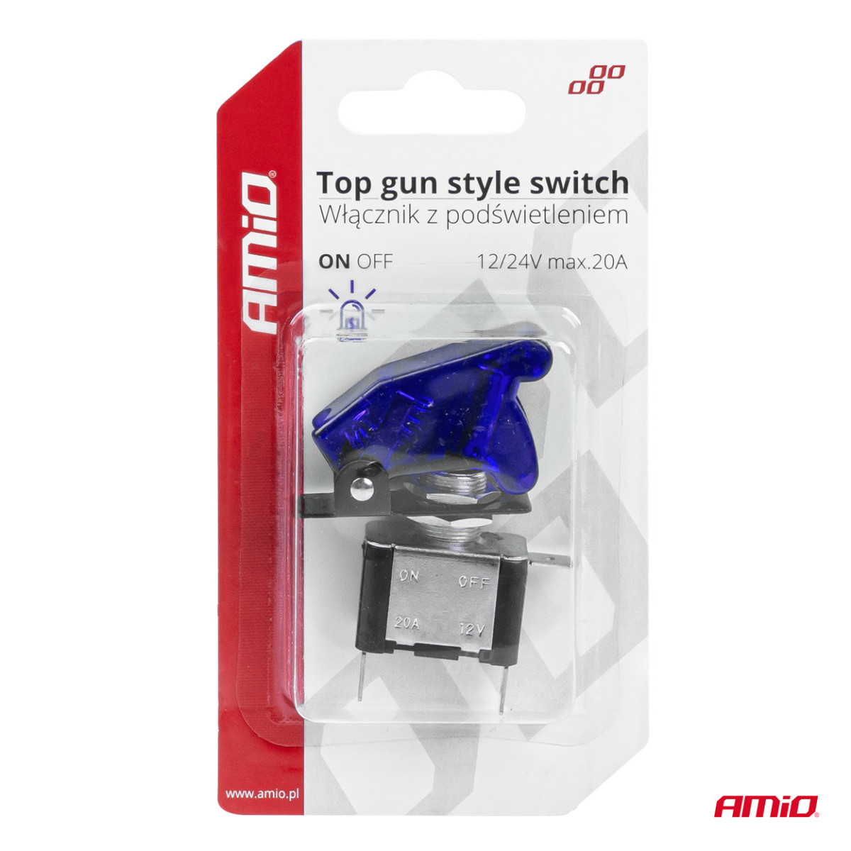 Top Gun switch with blue backlight AMIO-03096