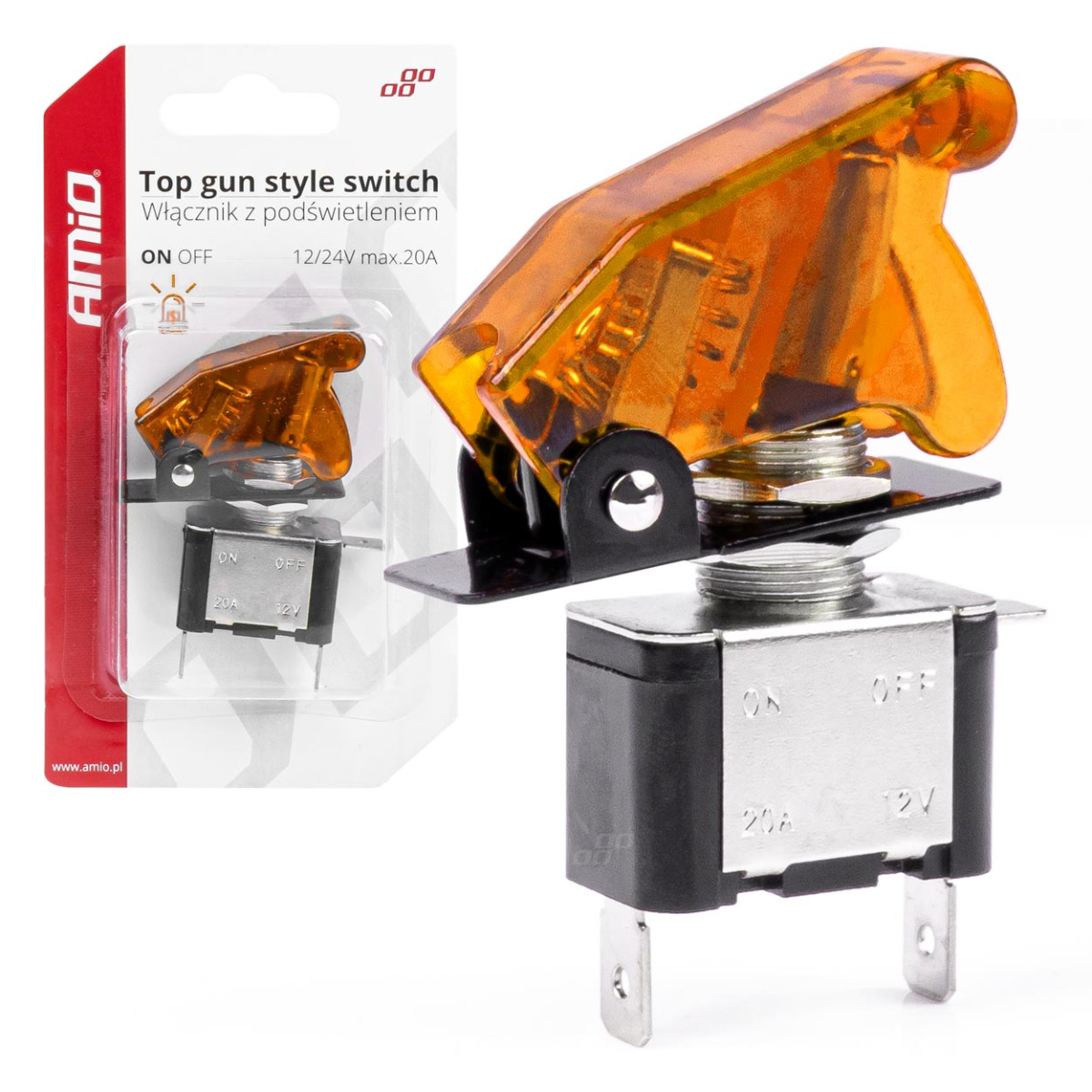 Top Gun switch with orange lighting AMIO-03094