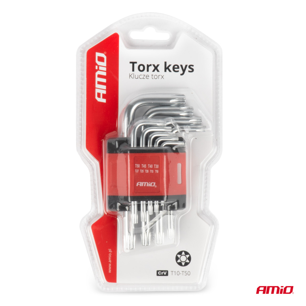 Short TORX keys, 9 pcs., CR-V AMIO-01040