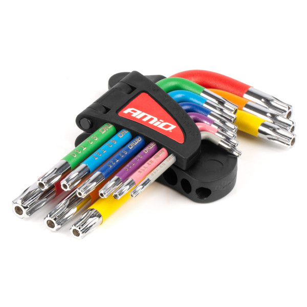 Short TORX keys, 9 pcs., S2 AMIO-04300