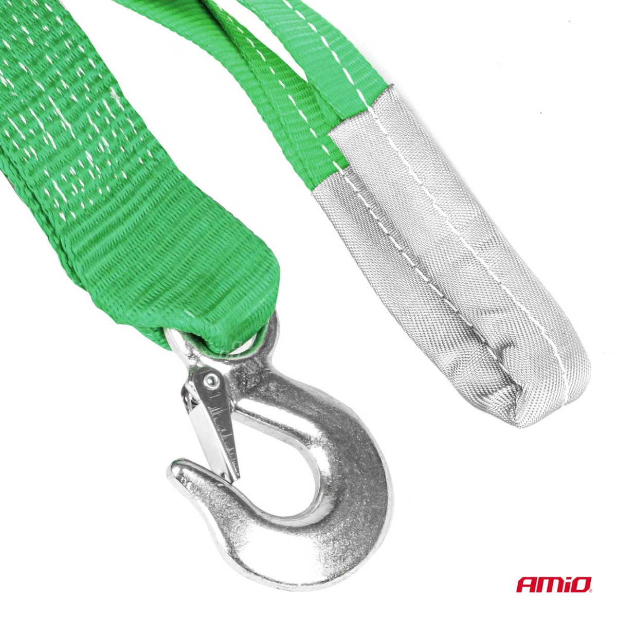 Tow strap 8000 kg 70 mm 5 m hook + eye AMIO-03994