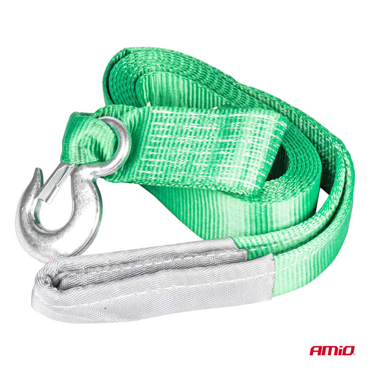 Tow strap 8000 kg 70 mm 5 m hook + eye AMIO-03994