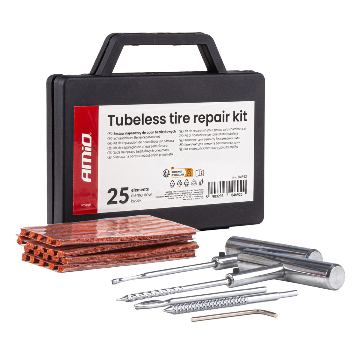 Tire repair kit – 25 pcs., AMIO-04692