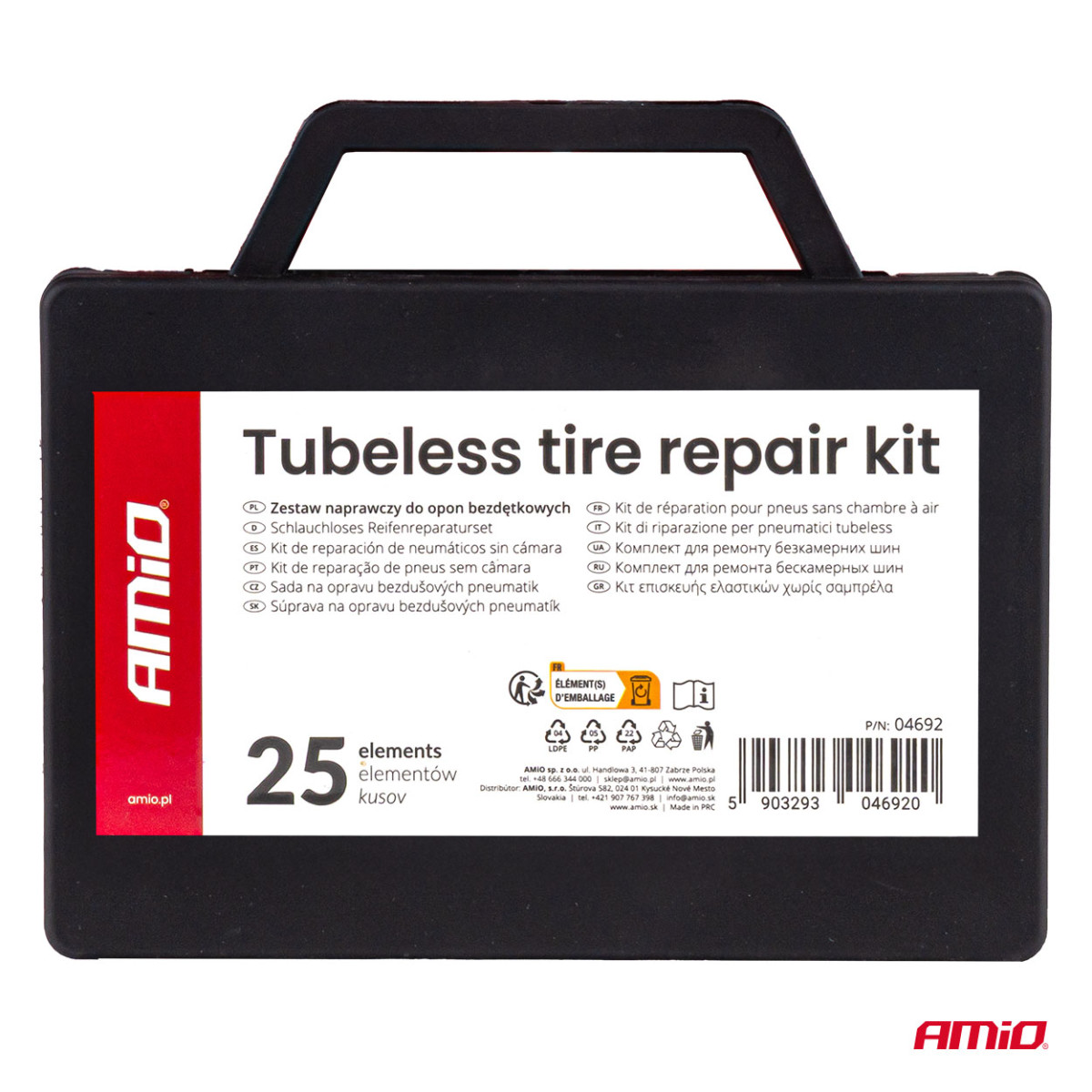 Tire repair kit – 25 pcs., AMIO-04692