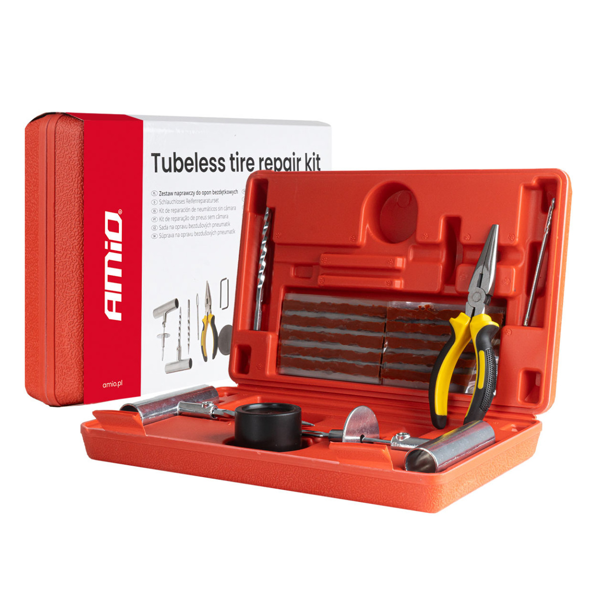 Tire repair kit – 38 pcs. AMIO-04693