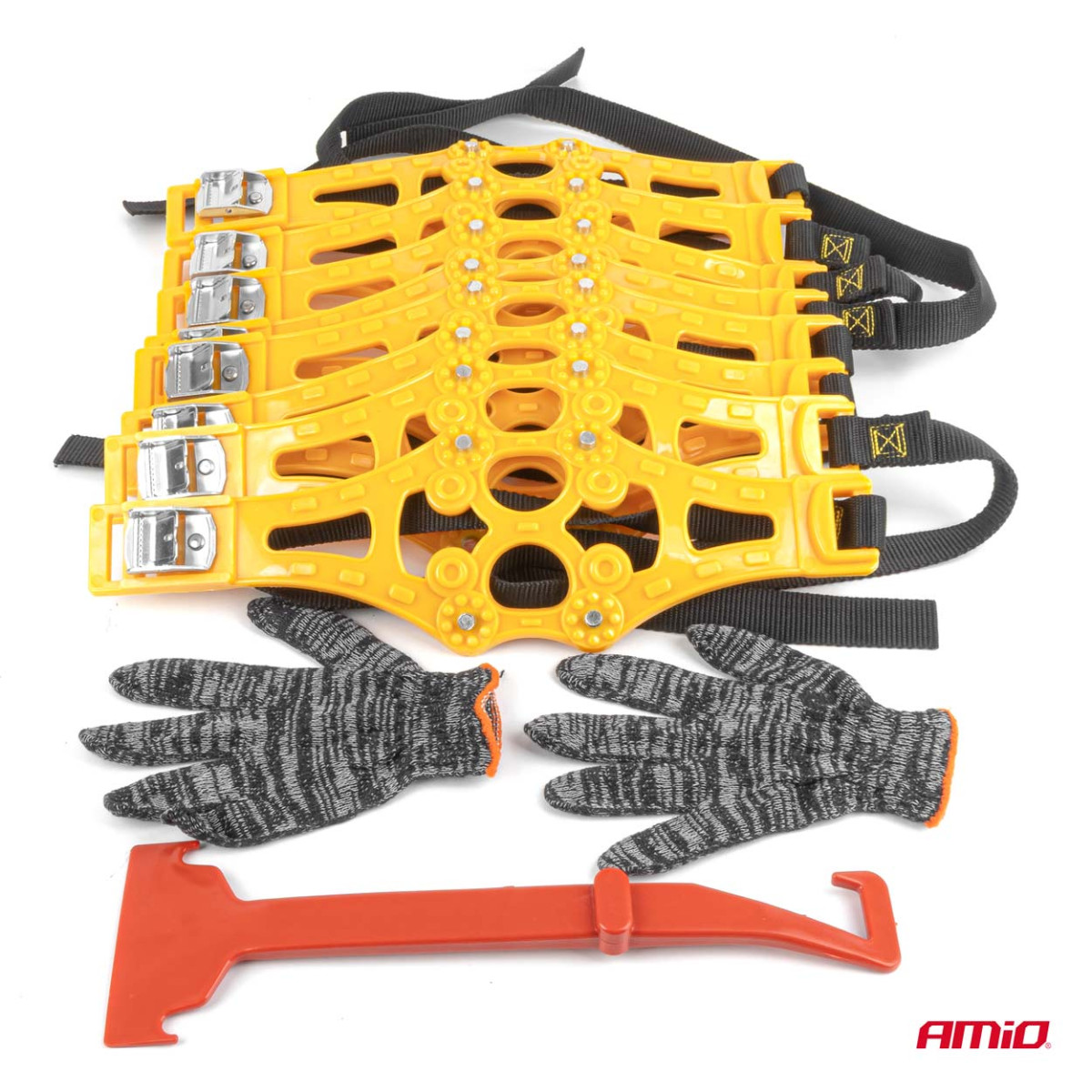 Set of non-slip strips for tires, 8 pcs., AMIO-04948