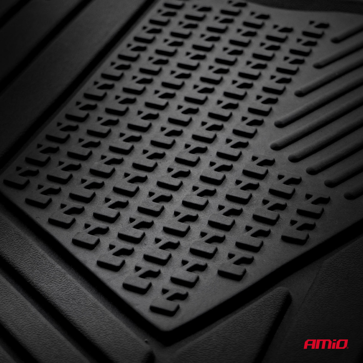 Universal car mats CM-05, 70.5x49 cm / 35x45.5 cm, AMIO-05016