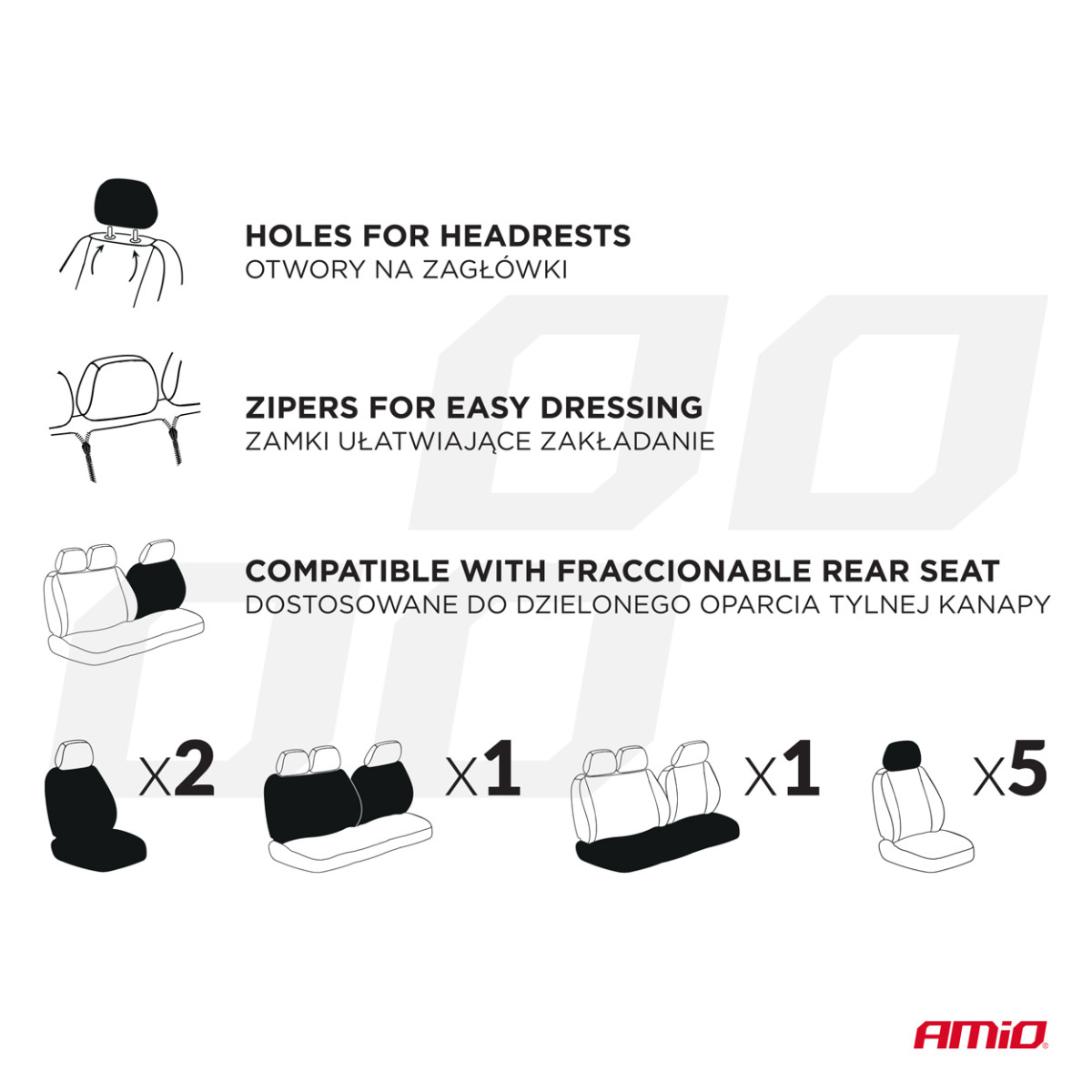 Universal seat covers SC-11 - black
