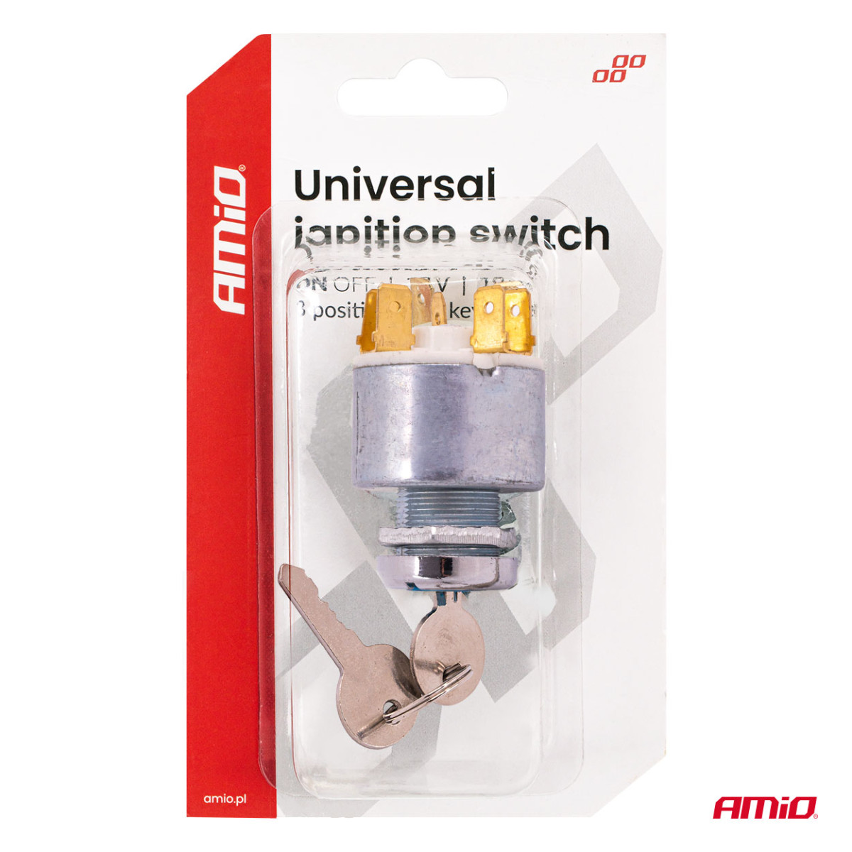 Universal ignition switch 12 V AMIO-04437