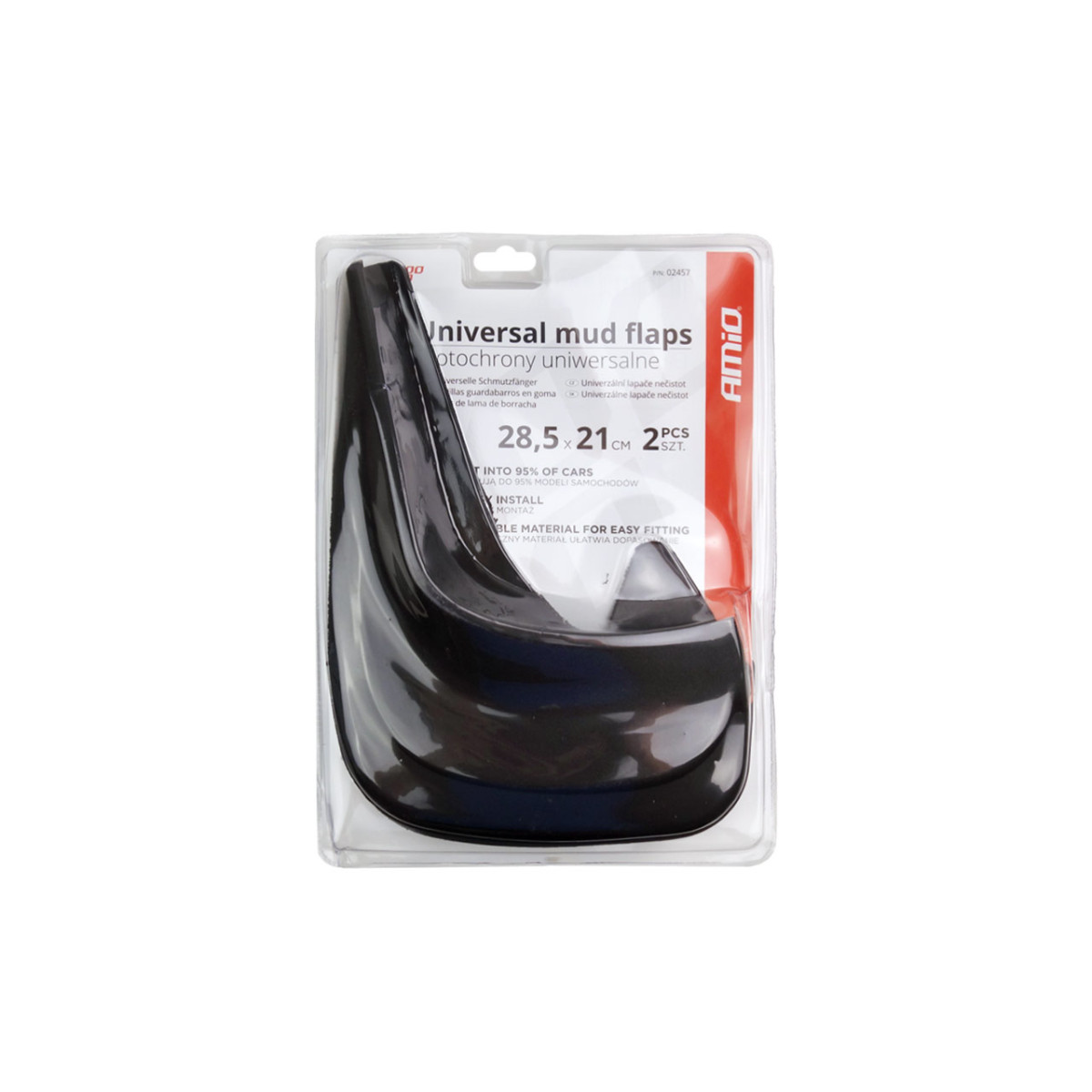 Universal mudguards 28.5x21cm 2 pcs. MF02 AMIO-02457