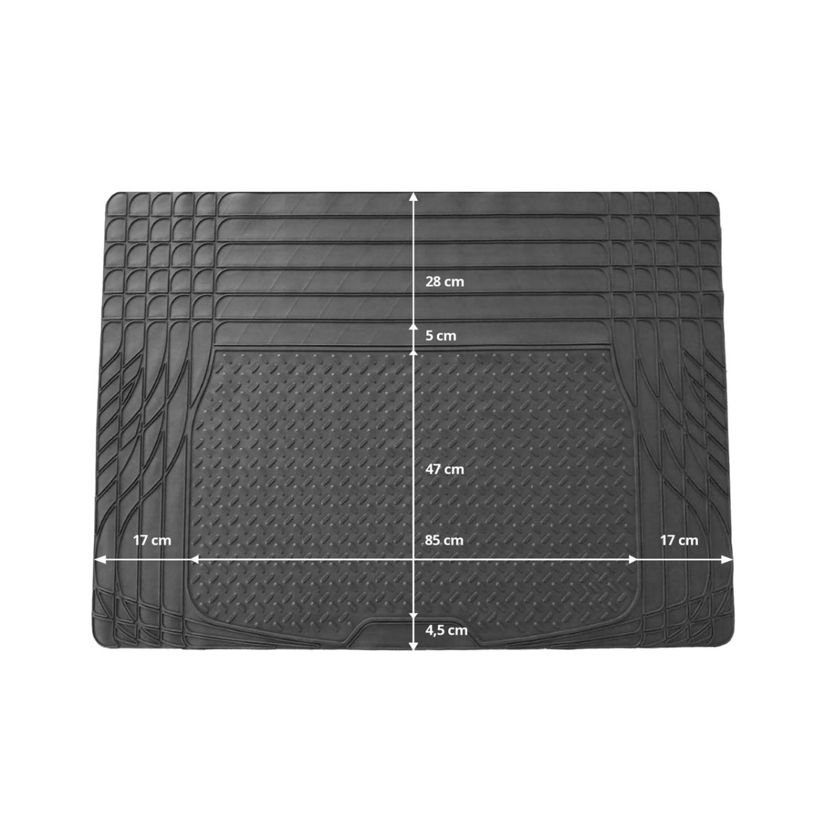 Universal rubber trunk mat 120×80 cm TM01
