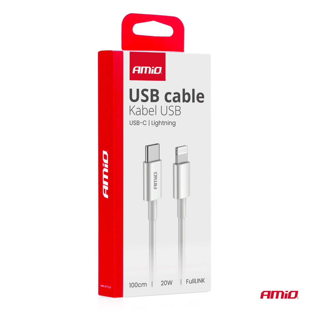 USB-C - Lightning cable 20W 100cm FullLINK AMIO-03898