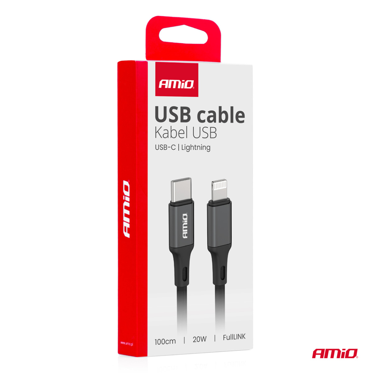 USB-C - Lightning cable PD 20W 100 cm FullLINK AMIO-03904