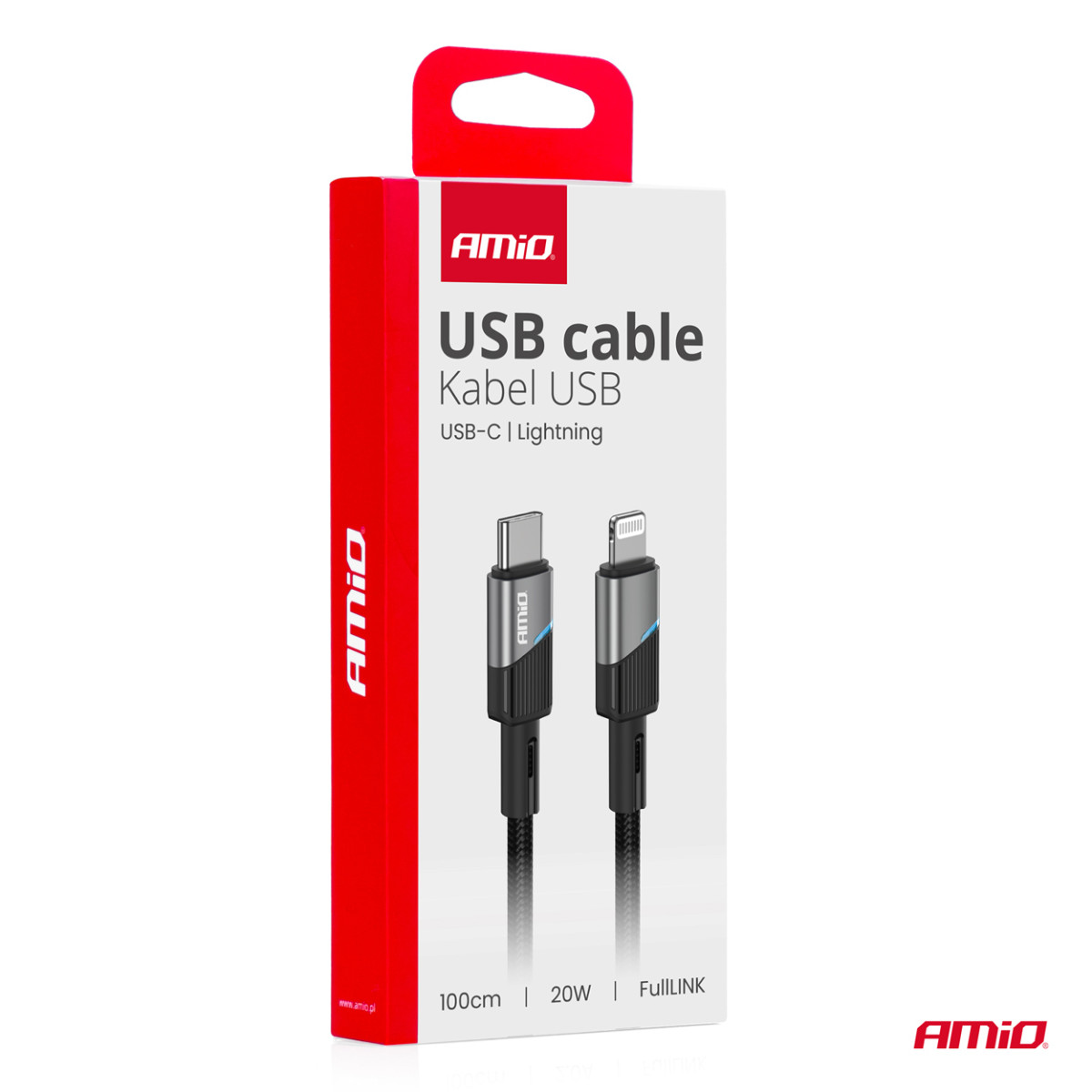 USB-C to Lightning cable 20W 100 cm FullLINK AMIO-03928