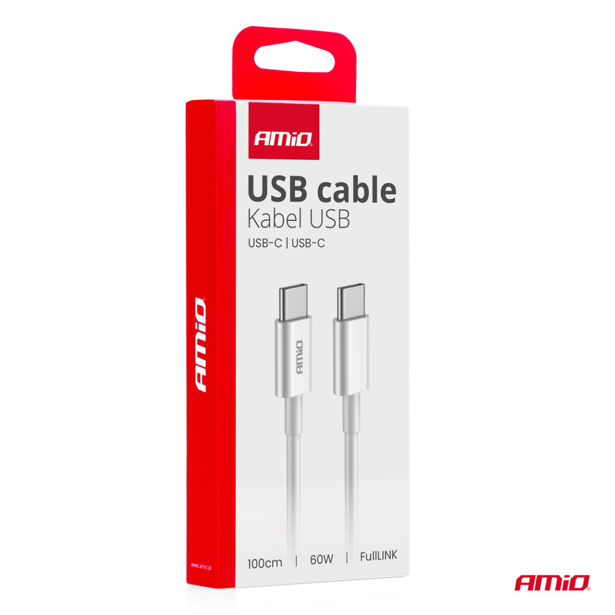 USB-C - USB-C cable 60W 100cm FullLINK AMIO-03896