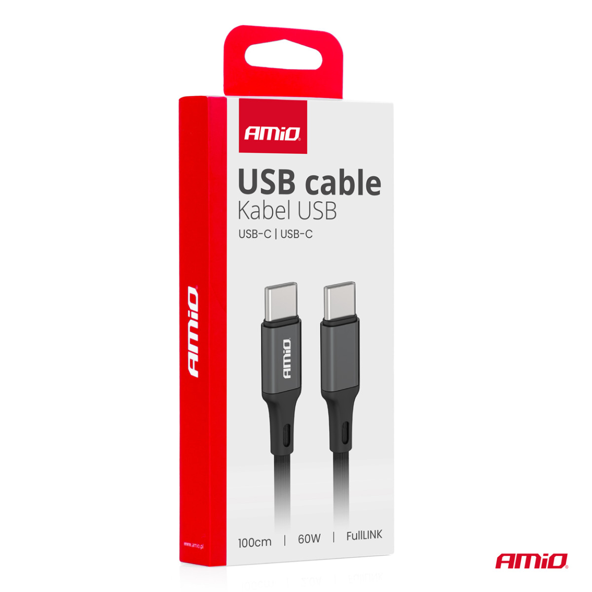 USB-C - USB-C cable 60W 100 cm FullLINK AMIO-03902