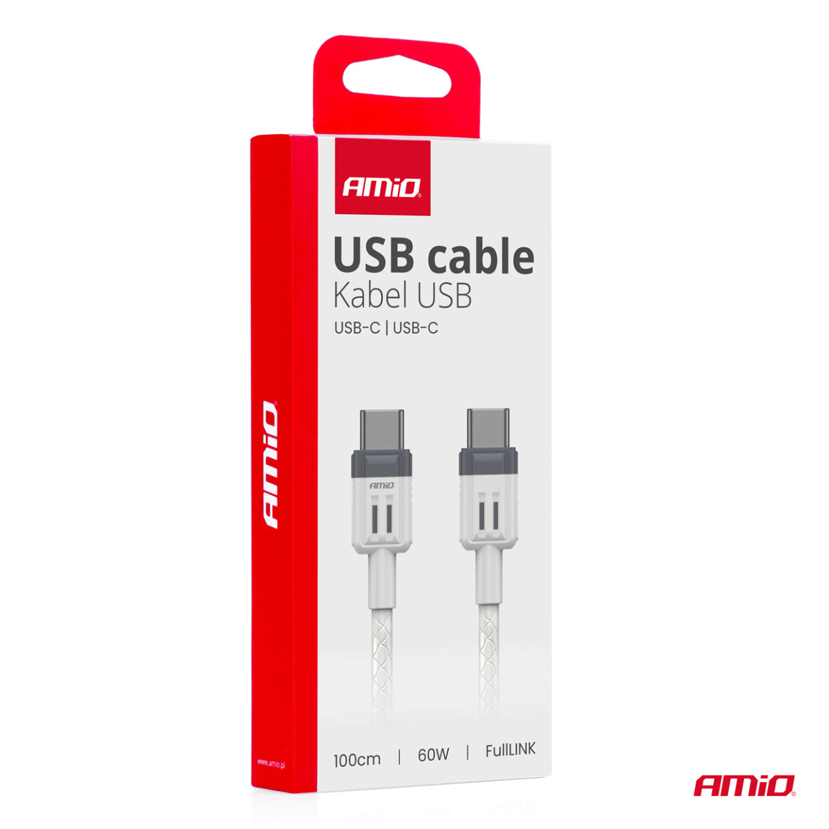 USB-C to USB-C cable 60W 100cm FullLINK AMIO-03908