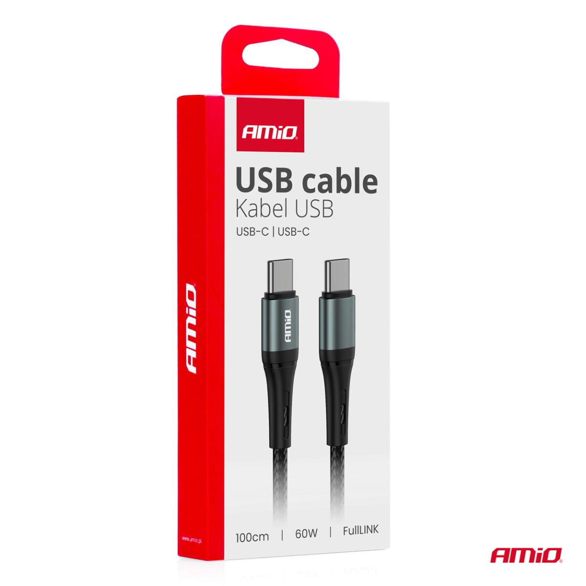 USB-C to USB-C charging cable 60W 100cm FullLINK AMIO-03914