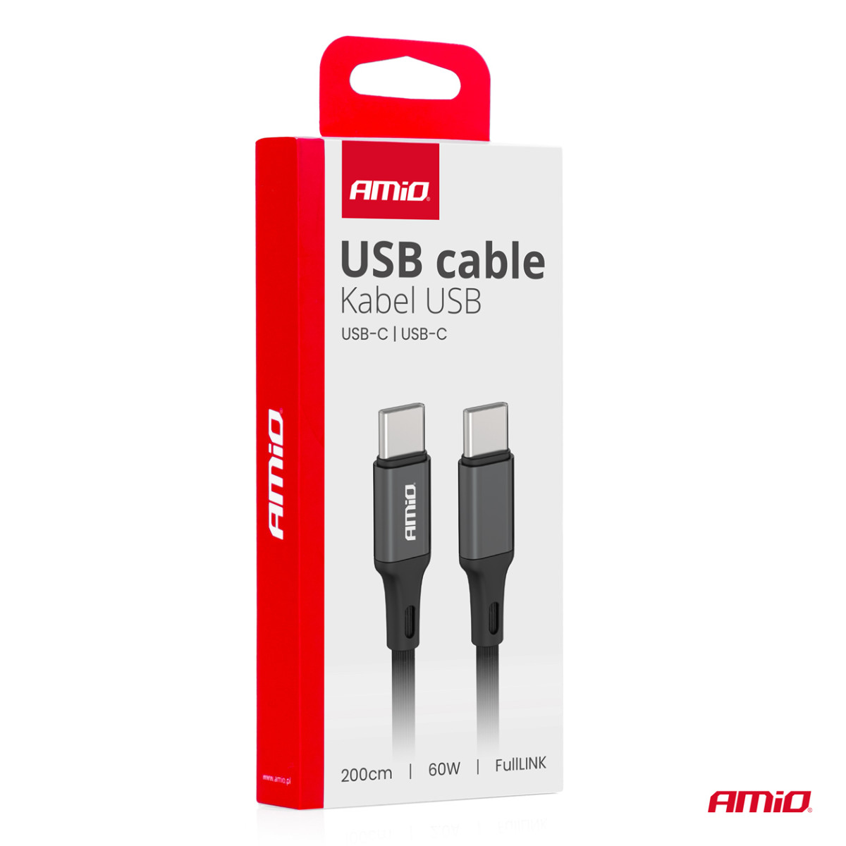 USB-C - USB-C cable 60W 200cm FullLINK AMIO-03903