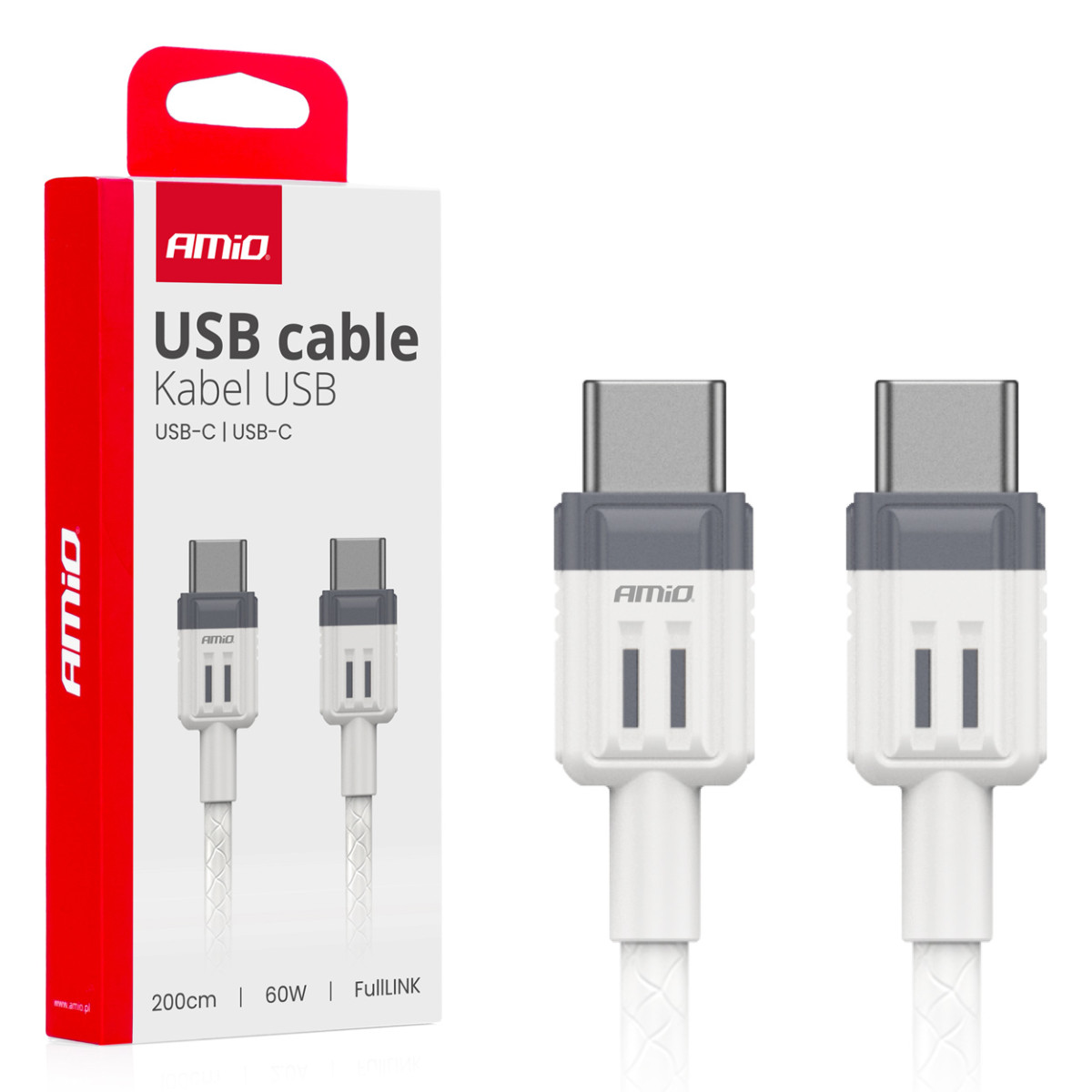 USB-C - USB-C cable 60W 200cm FullLINK AMIO-03909