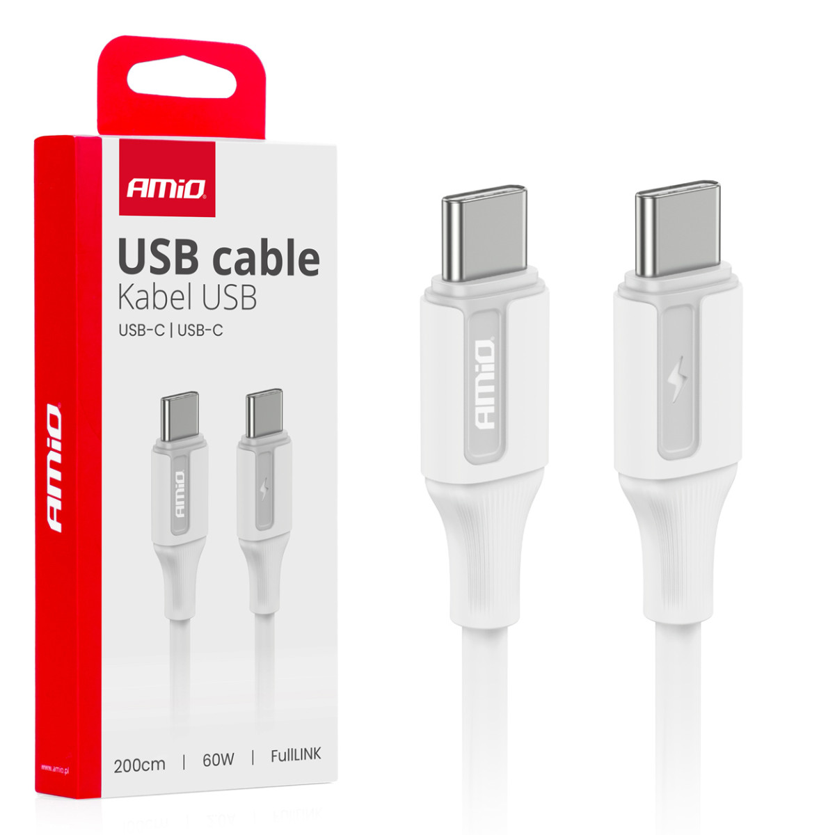 USB-C to USB-C cable 60W 200 cm FullLINK AMIO-03921
