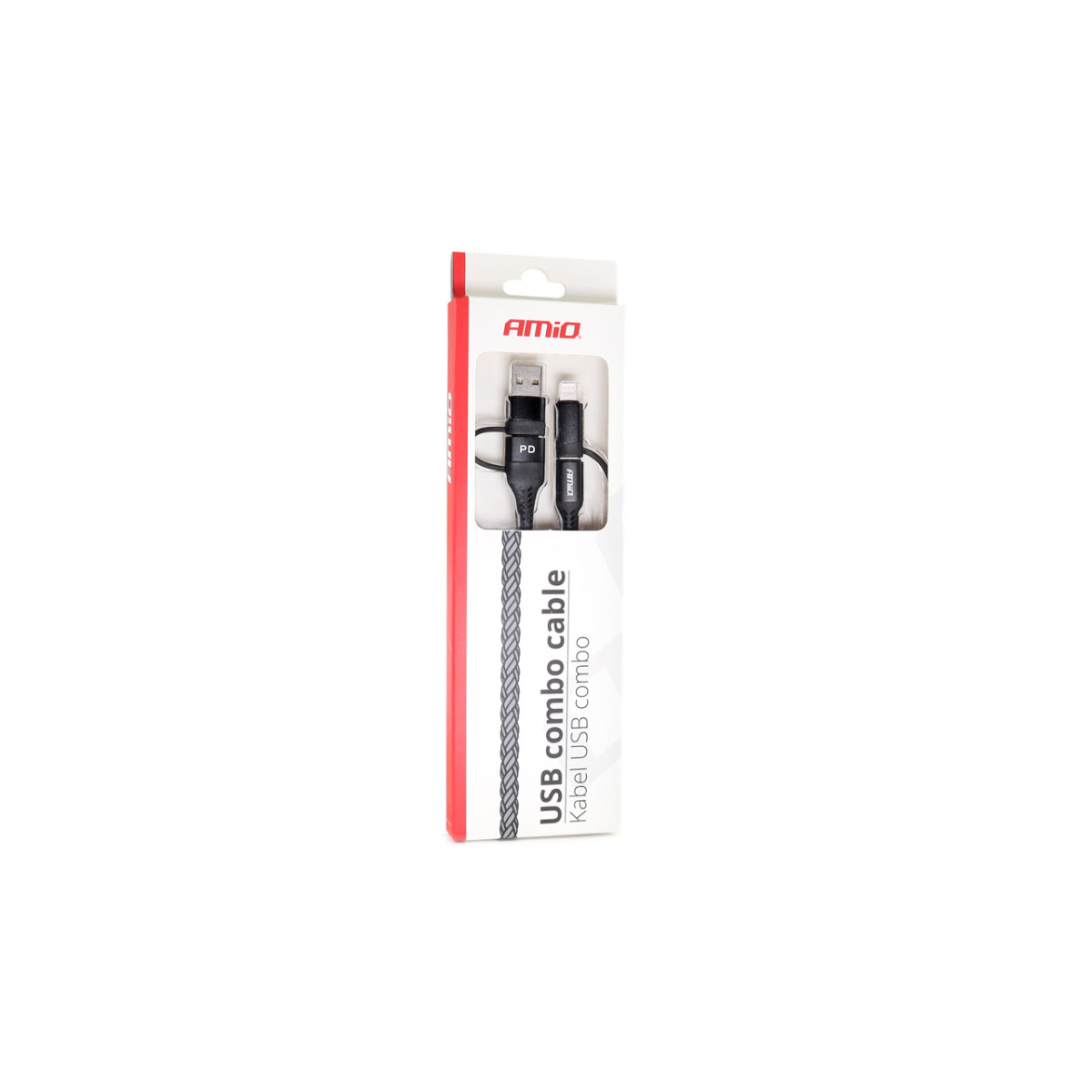 USB-C + Lightning + USB cable 1 m Power Delivery 3in1 AMIO UC-15
