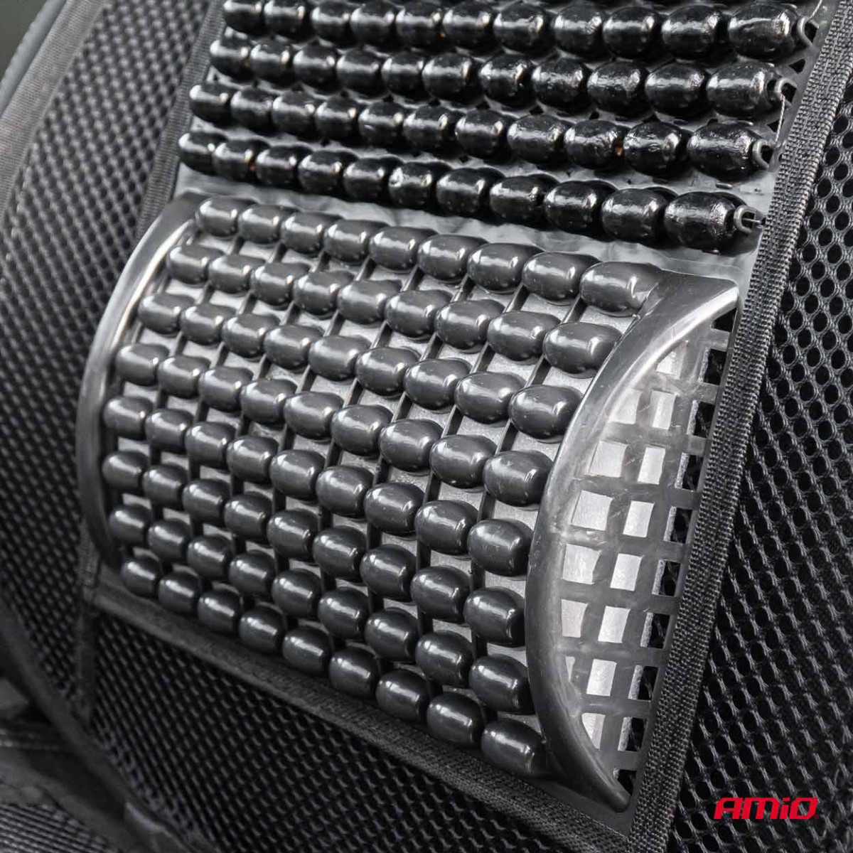 Car seat mat with beads 98 x 49 cm - black