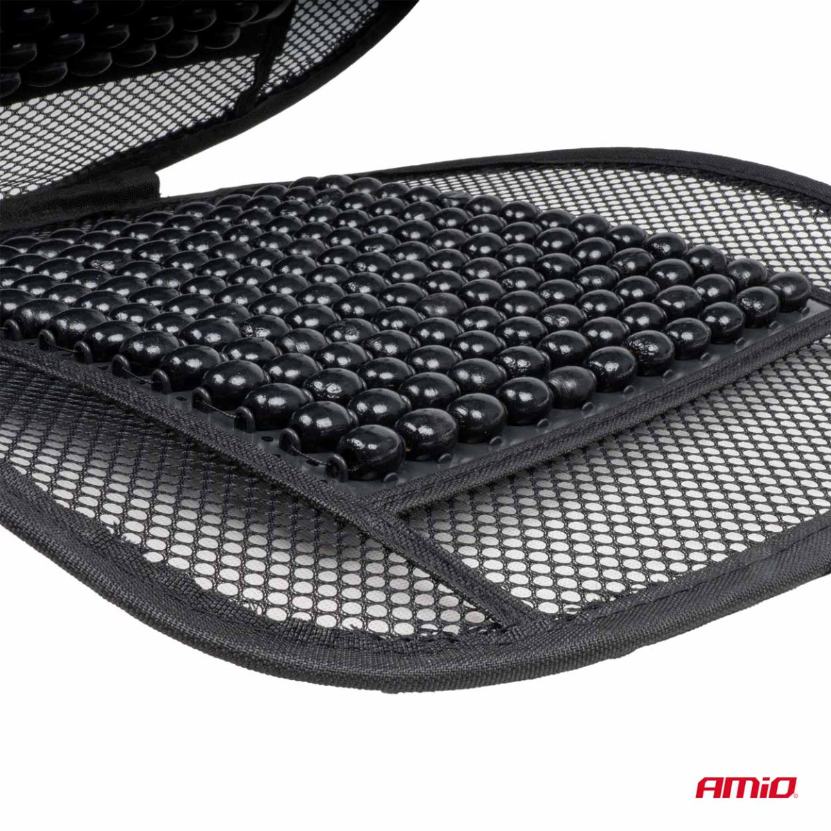 Car seat mat with beads 98 x 49 cm - black
