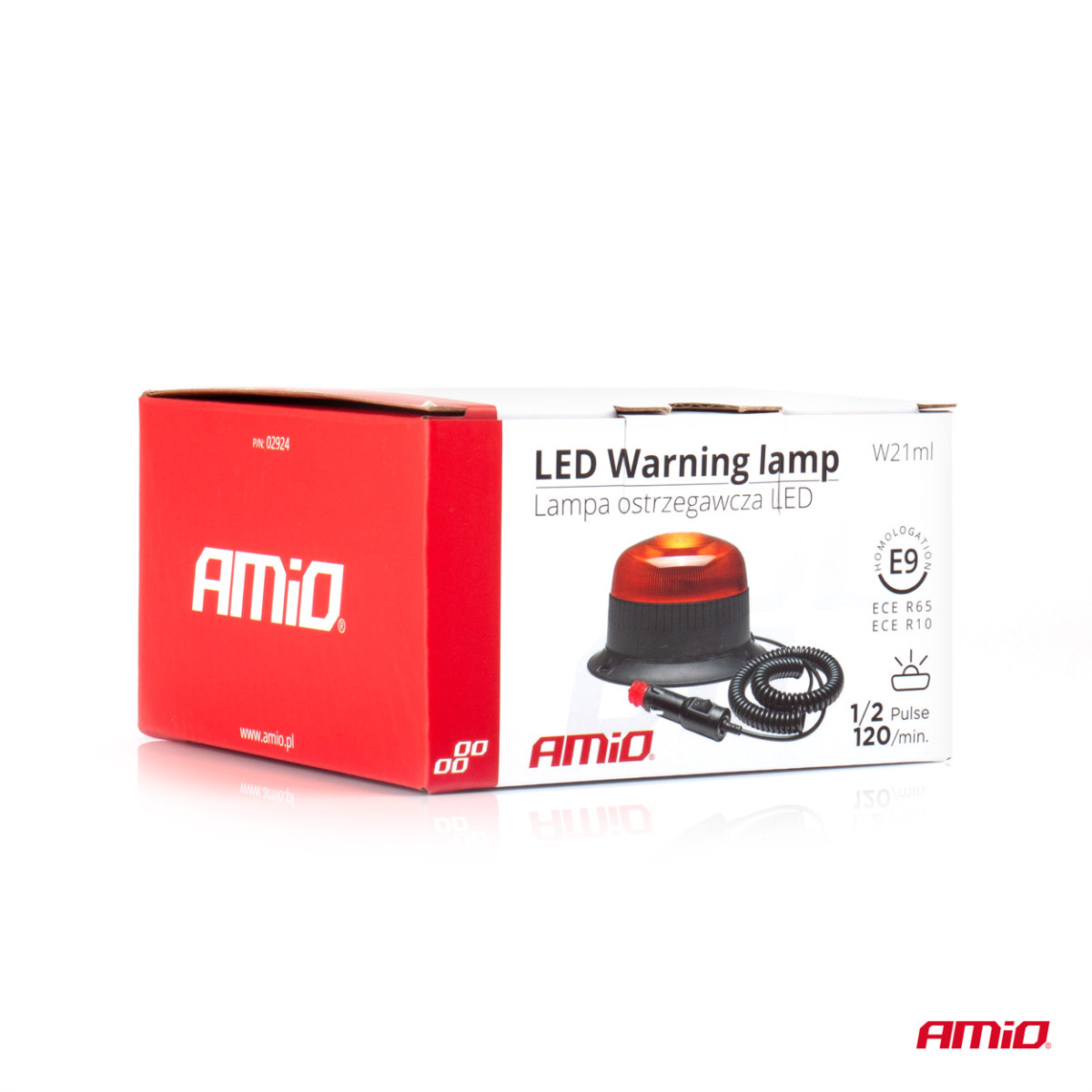 LED warning lamp with magnet W21ml R65 R10 18LED 12/24V IP56 AMIO-02924