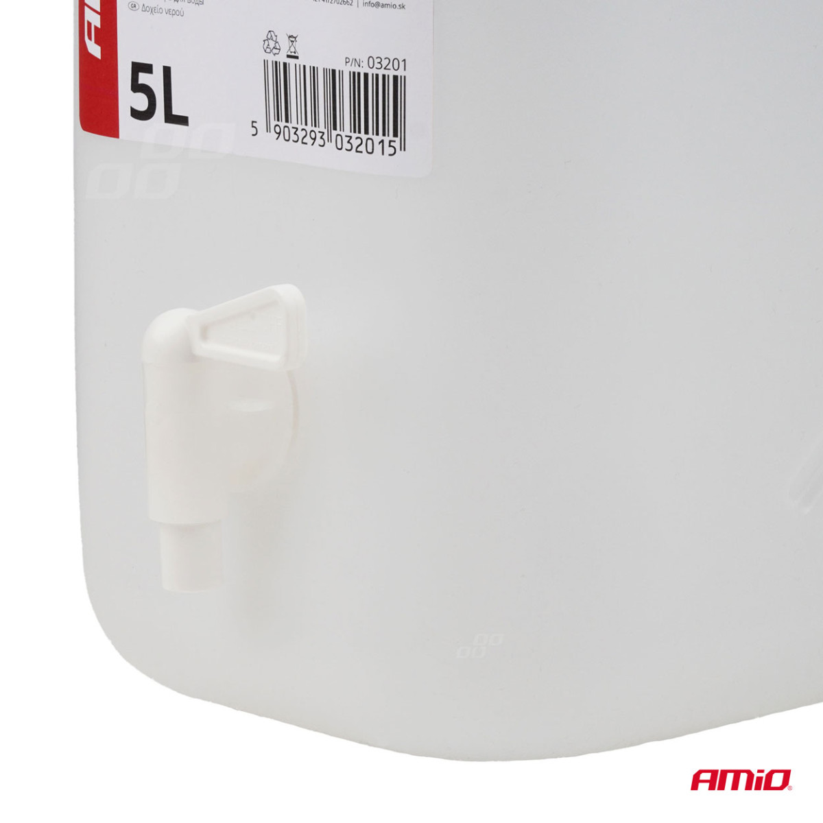 Plastic water tank with tap 5L AMIO-03201