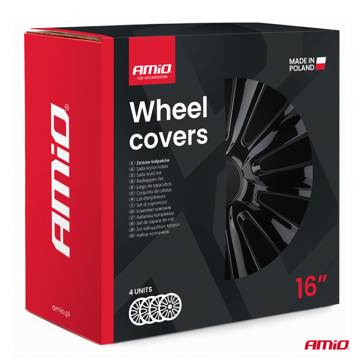Wheel covers 4 pcs. DELTA BLACK 16"