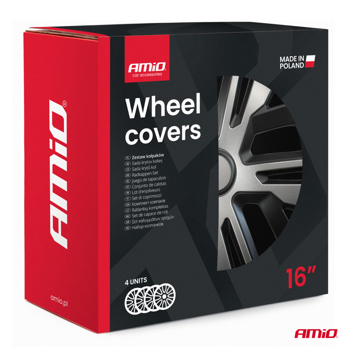 Wheel covers 4 pcs. RAVEN RING MIX GRAPHITE LIGHT 16"