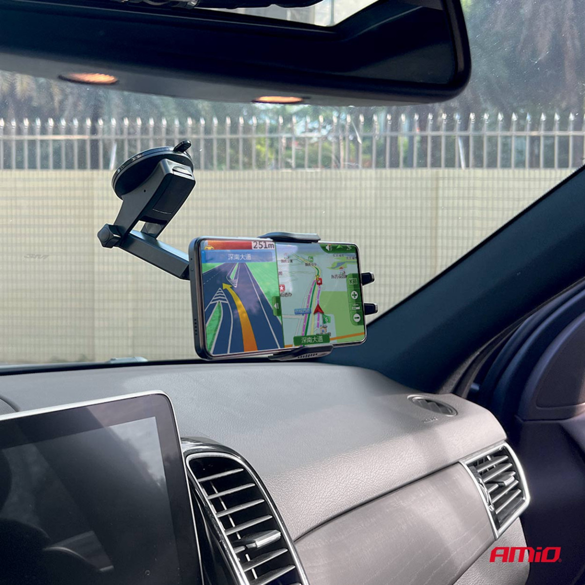 Phone holder 2in1 – for glass and ventilation grille AMIO-04136