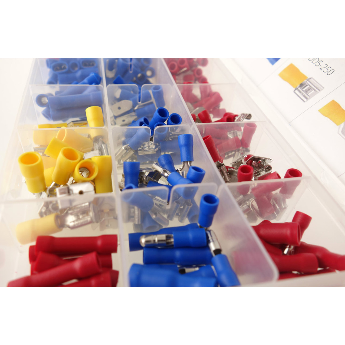 Electrical wire connectors and termination set – MIX, in a box, 250 pcs., AMIO-02339
