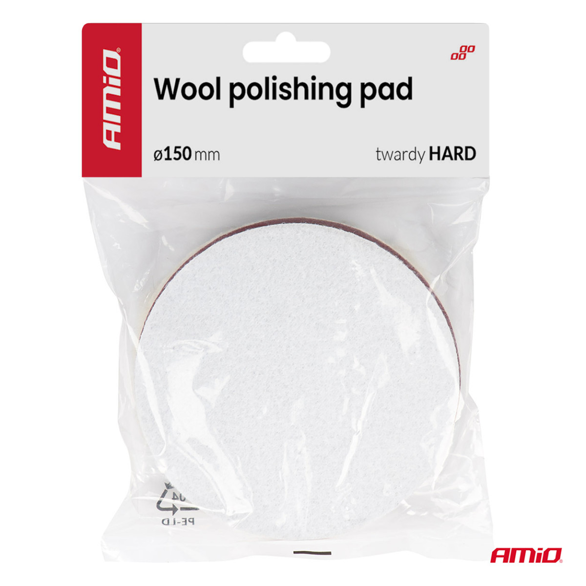 Wool polishing disc, hard, 150 mm ADET-36 AMIO-04884